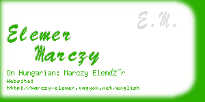 elemer marczy business card